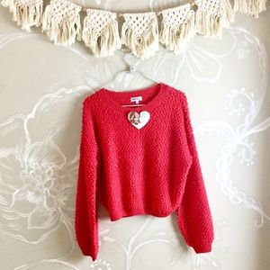 ❤️ Red Bell Sleeve Sweater NWT
